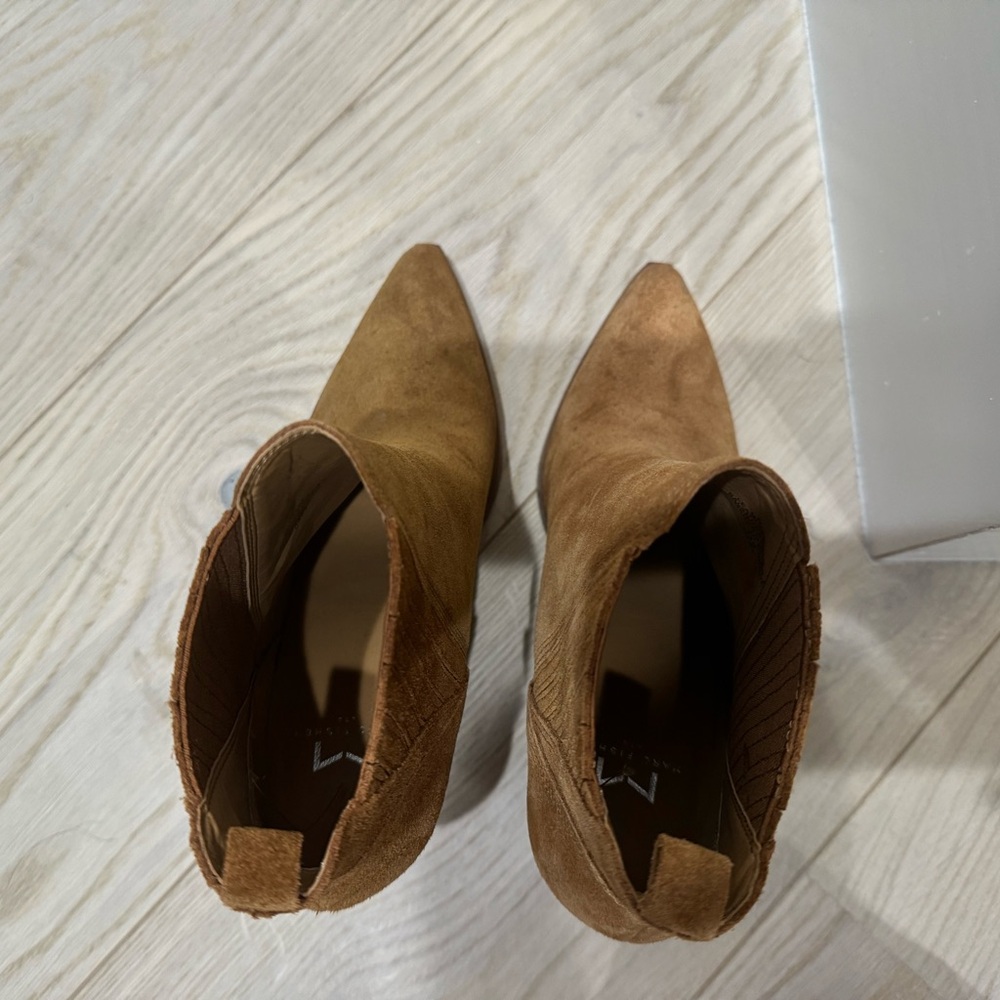 Marc Fisher Suede Tan Boots With 3 In Block Heel,… - image 3